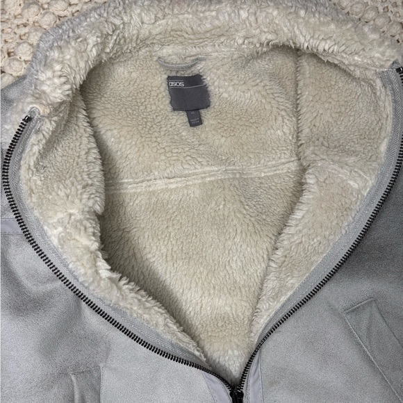 ASOS Women's Cream Shearling Jacket - Picture 10 of 13